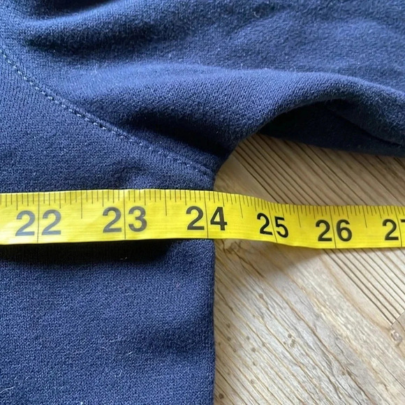 Nautica quarter zip logo sweatshirt Navy w/ red & white stitching Mens size L - Picture 5 of 11